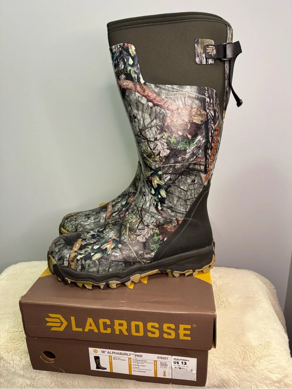 LaCrosse AlphaBurly Pro Hunting Boots for Men - Mossy Oak Break-Up Country